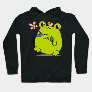 cute frog, kawaii frog cartoon Hoodie